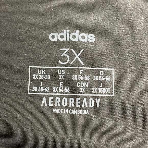 NEW Adidas Aeroready Glam On Black Training Tights Leggings 3X - Picture 12 of 16